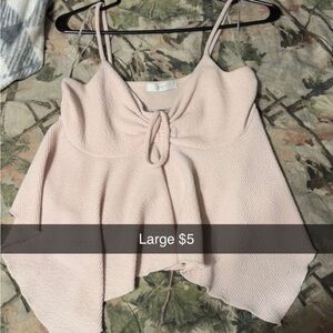 Women's Pink Sleeveless Top